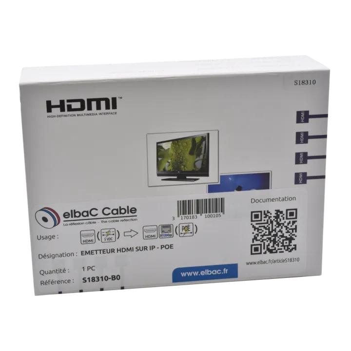 Emetteur Deport Hdmi Sur Ip Poe Boîte 1 Pc