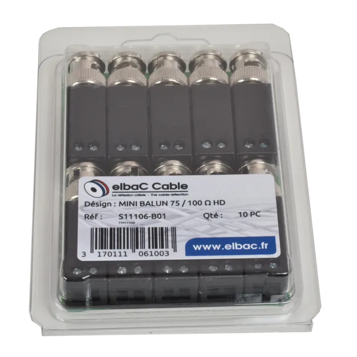 Mini Balun 75/100 Ohms Hd - Ttp111Hd Boîte 10 Pc