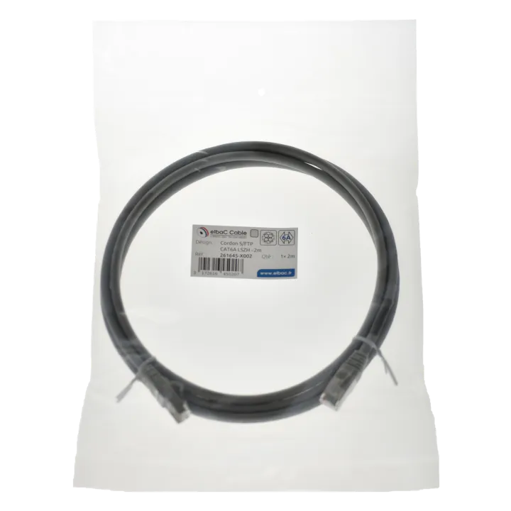 Cordon S/Ftp Cat6A Awg26 Lszh Gris 02M Cordon 1 Pc 2M
