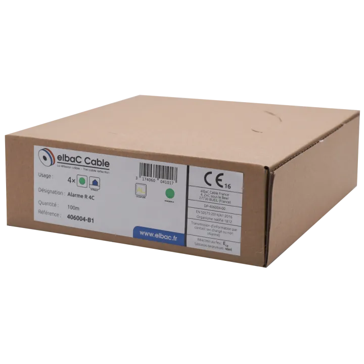 Câble Alarme Rigide 04C Awg24 Scr Boîte 100 M
