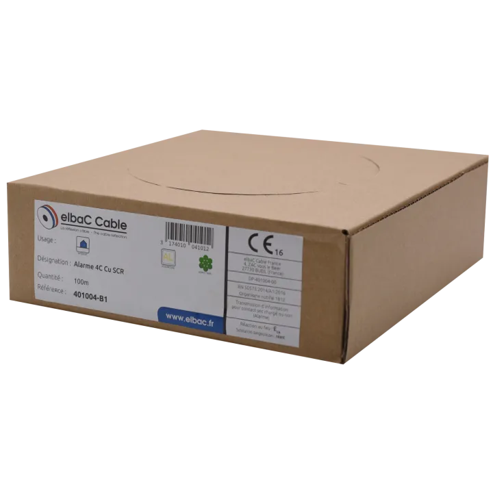 Câble Alarme Souple 04C Cu Scr Boîte 100 M