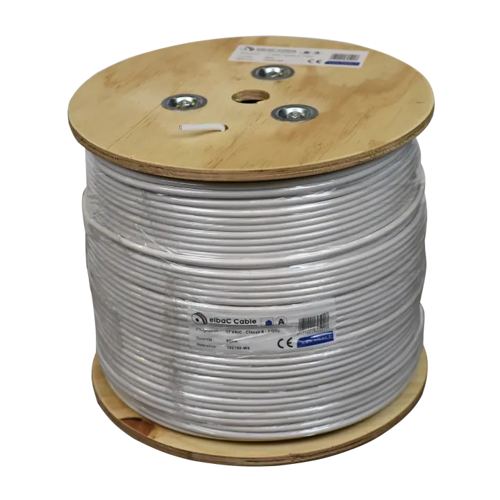 Câble Câble Coax 17Vatc Classe A Triple Écran Blanc 500M 100160W5