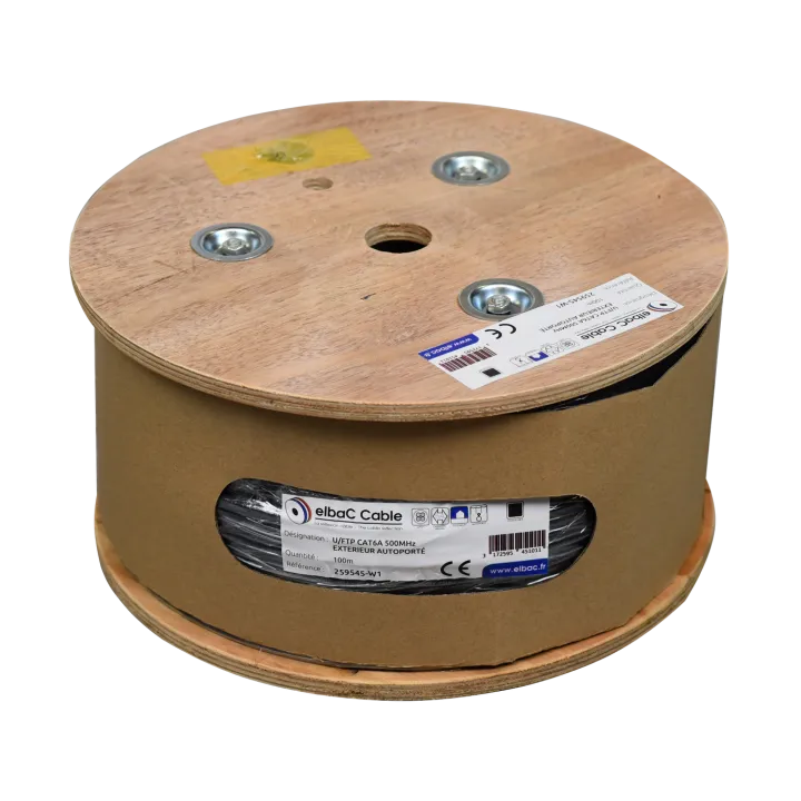Câble U/Ftp Cat6A 500Mhz Autoporte Bob. Bois 100 M
