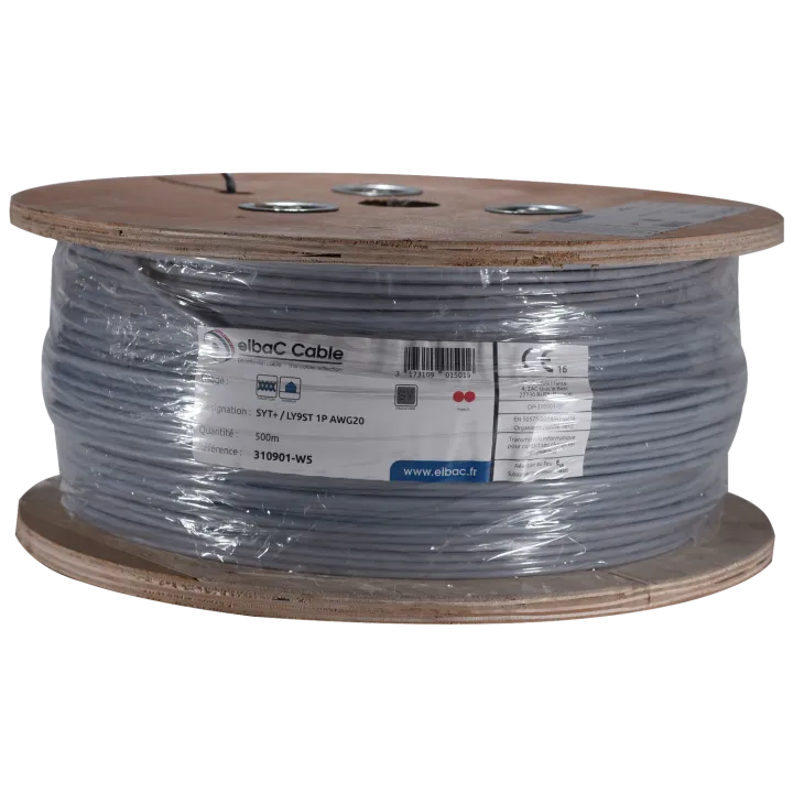 Câble Syt+/Ly9St 01P Awg20 Bob. Bois 500 M