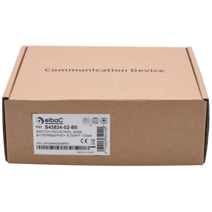 Switch Indus 240W - 8×1Gb/Poe+ & 2×Sfp 1Gb Boîte 1 Pc