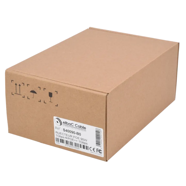 Injecteur Hpoe 90W 1Gbps Boîte 1 Pc