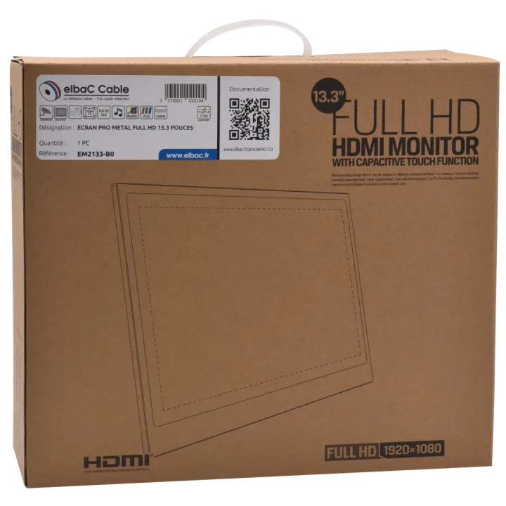Ecran Pro Metal Full Hd 13.3 Pouces Boîte 1 Pc
