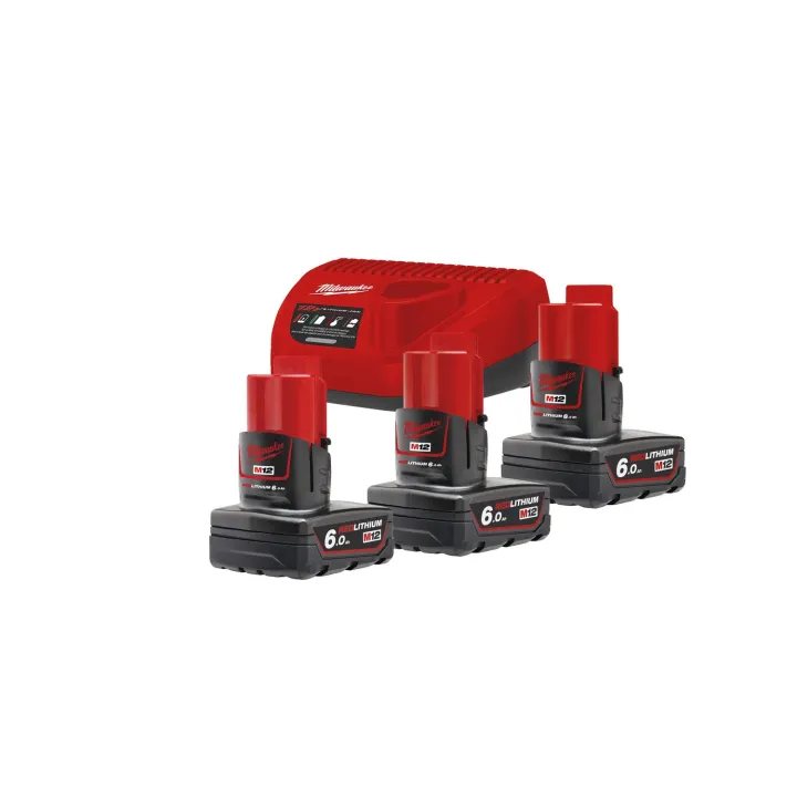M12Nrg-603-Pack Nrj 12V, 6,0 Ah Red Lithium, Système M12
