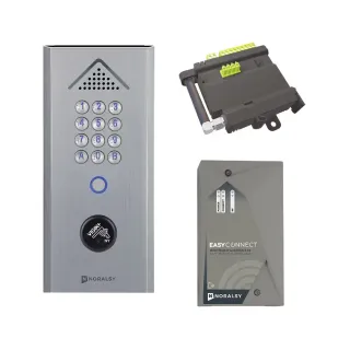 Clavier 4G EASYCONNECT+Alu argent-2 relais-Lecteur-Vigik+(EC-PTAVP)