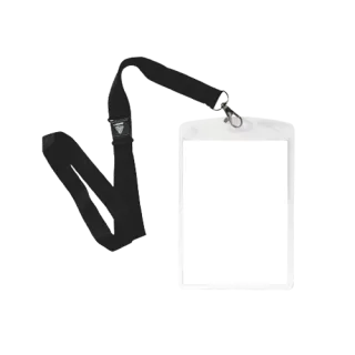 Accès-Bdg-Pbtc Porte Badge Rigide+Zip Tmy De Cou Par Lot De 10