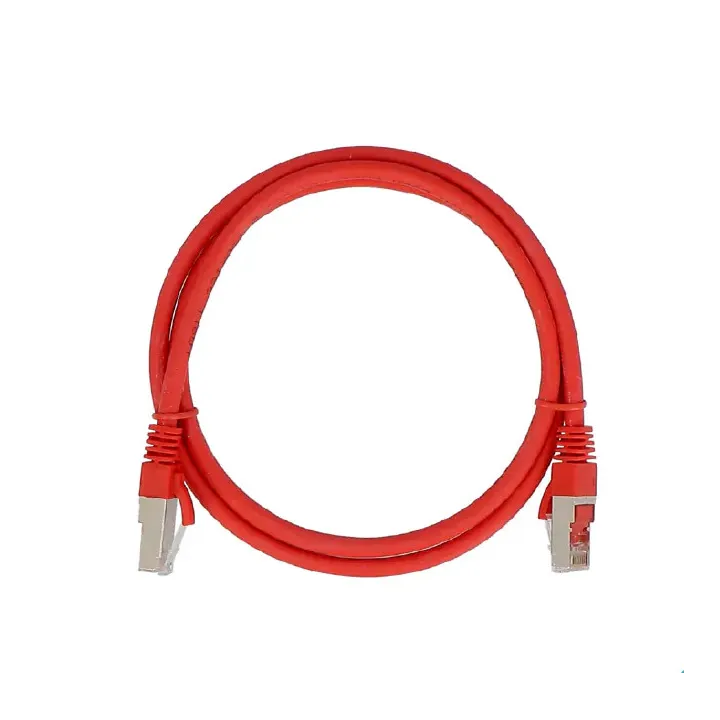 Cordon Cat6A S/Ftp Rouge 0,15M 500Mhz Lszh