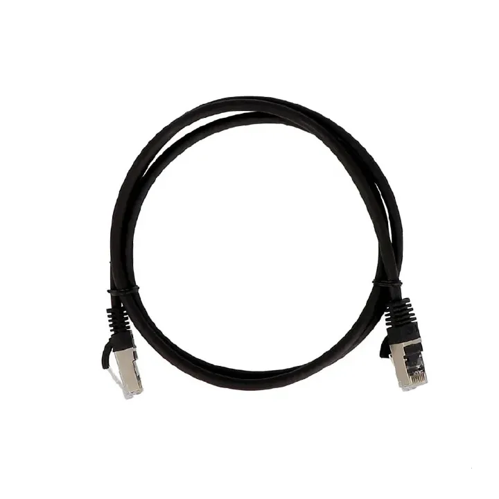 Cordon Cat6A S/Ftp Noir 0,15M (500Mhz) Lszh