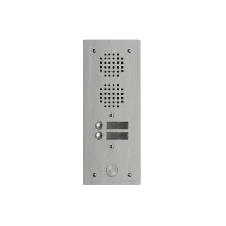 Platine Aluminium Haut-Risque Audio 2 Appels 1 Rangée