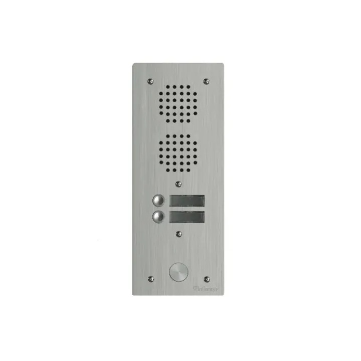Platine Aluminium Haut-Risque Audio 2 Appels 1 Rangée
