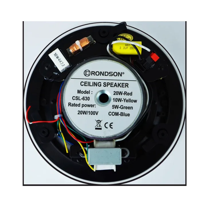 Haut-Parleurs Plafond 2 Voie À Encastrer 5/10/20W/100V