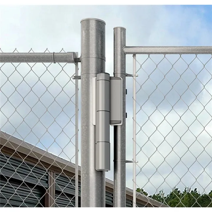 Charnière Avec Ferme-Portail Hydraulique 180° Intégré-Argent