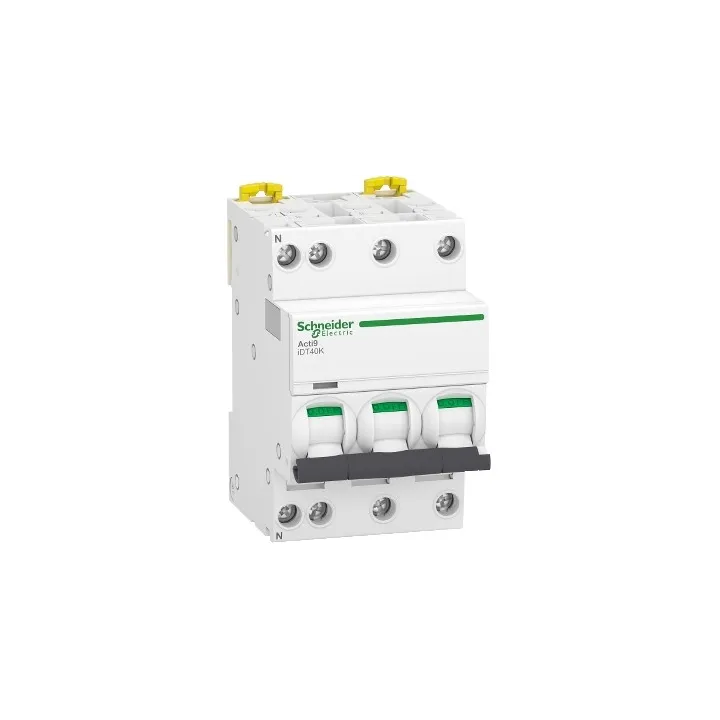 Acti9 iDT40K - Disjoncteur modulaire - 3P+N - 40A - Courbe C - 4500A/4,5kA