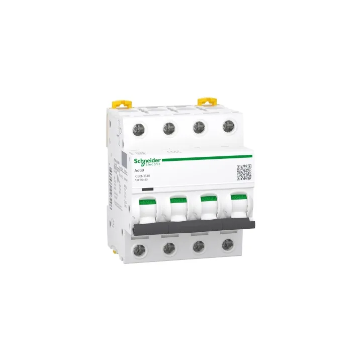 Acti9 iC60N - Disjoncteur - 4P - 40A - Courbe B - 400Vca - 6000A/10kA
