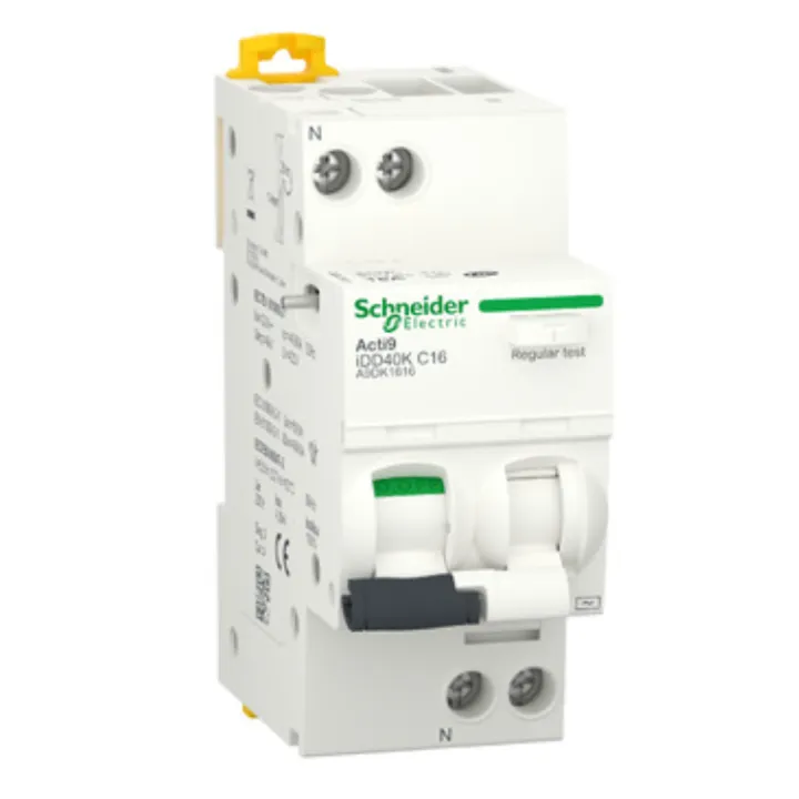 Acti9 iDD40K - Disjoncteur dif - 1P+N - 16A - Crb C 4500A/4,5kA - 30mA Type AC