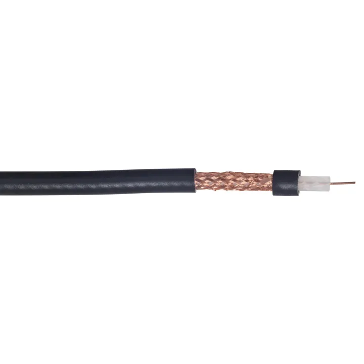 Câble cuivre coaxial type RG59 gaine PVC