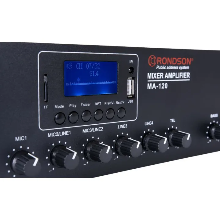 Amplificateur 120W, Bluetooth, Mp3, Usb, Sd, Tuner, 100V