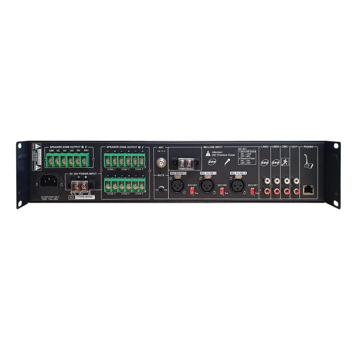Ampli Préamplificateur 6 Zone 500W Bluetooth/Tuner/Usb/Sd/Mp3-Option Mi