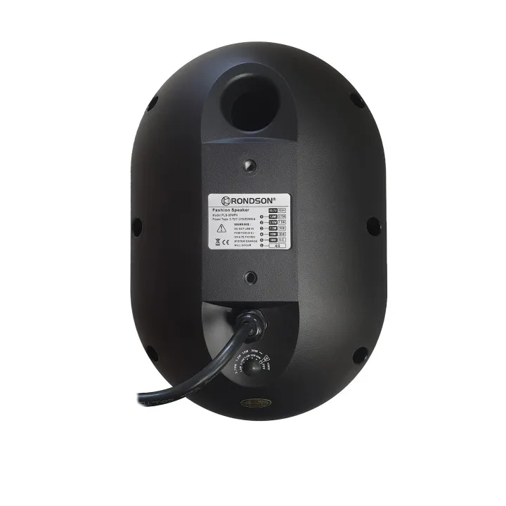 Enceinte Murale Ovoide Noire Ip55 30/15/75/375 W 100V, 4Ohm