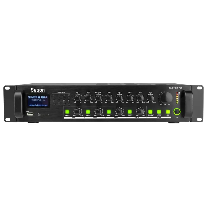 Ampli Préamplificateur 4 Zone 120W Bluetooth/Tuner/Usb/Sd
