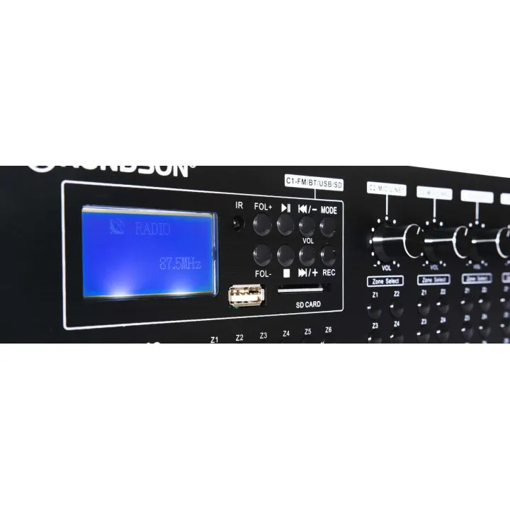 Amplificateur-Mélangeur, 6X240 W, 19" Avec 24V Et Music Cut