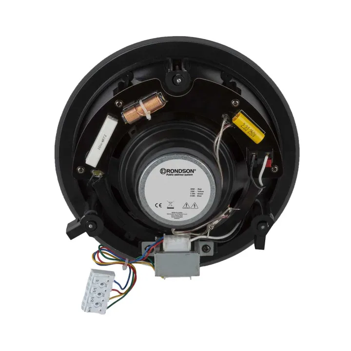 Haut-Parleurs Plafond 2 Voie À Encastrer Noir 5/10/20W/100V