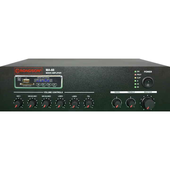 Amplificateur 60W, Bluetooth, Mp3, Usb, Sd, Tuner, 100V