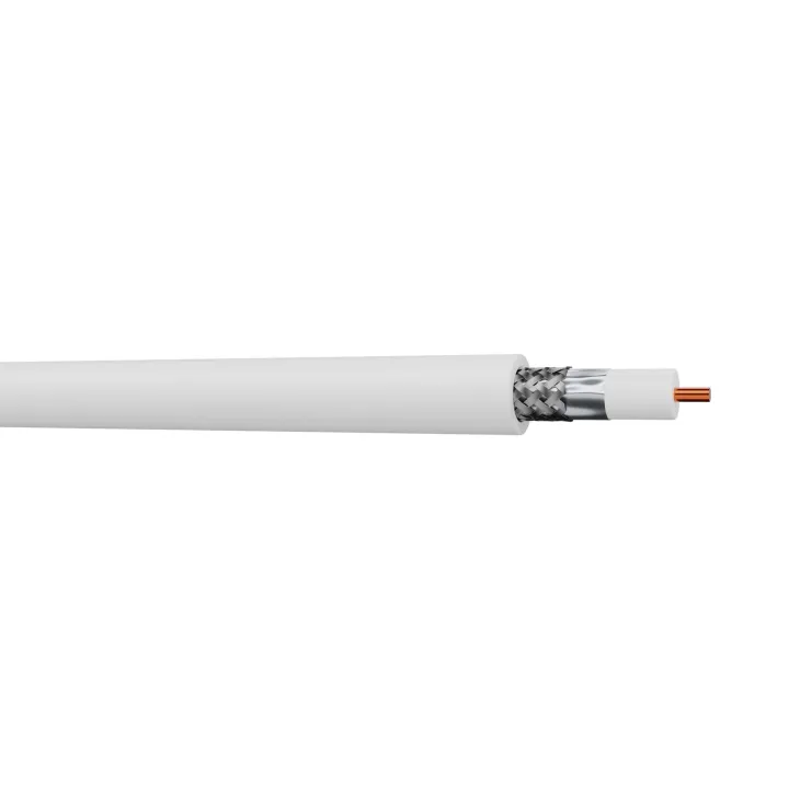 Câble Coax Cu/Ph 75Ohm Pvc Blanc
