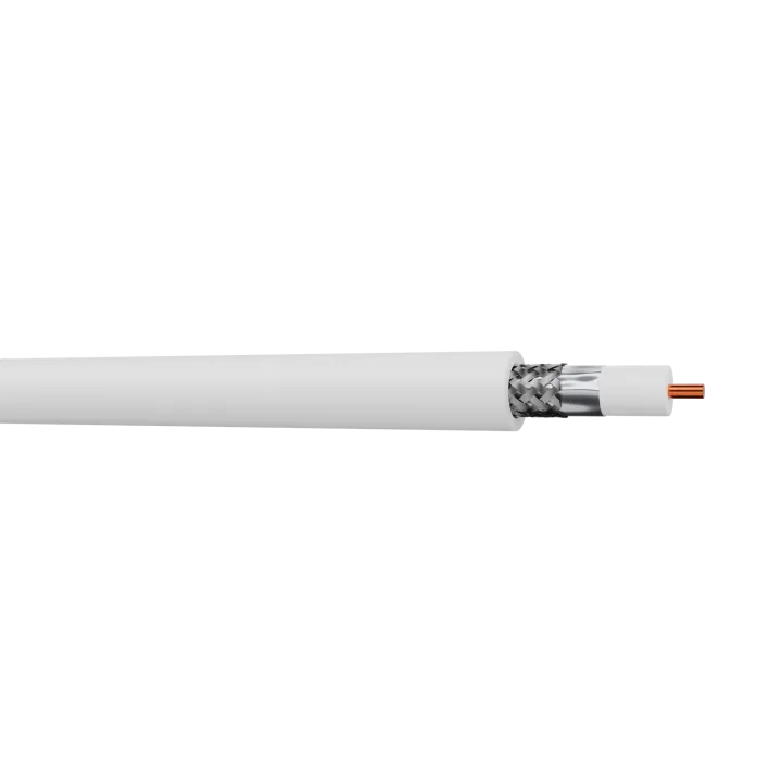 Câble Coax Cu/Ph 75Ohm Pvc Blanc