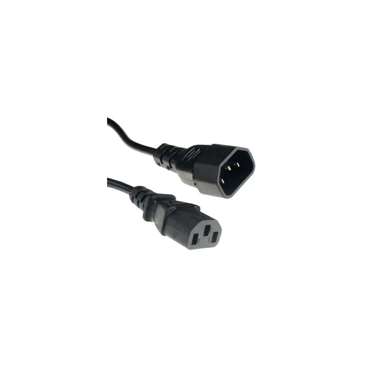 CORDON ALIMENTATION 3 M NOIR MALE C14 VERS FEMELLE C13 10A