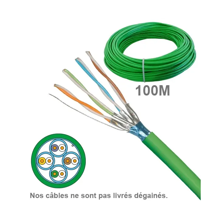 CABLE CAT6A FFTP 1X4P 100M