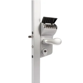 Serrure pour portail battant VINCI tube 40 - 60 mm finition argent