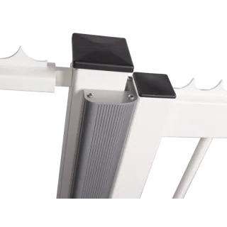 Profil en aluminium pour portails battants à combiner avec MAGUNIT-2500 en Argent
