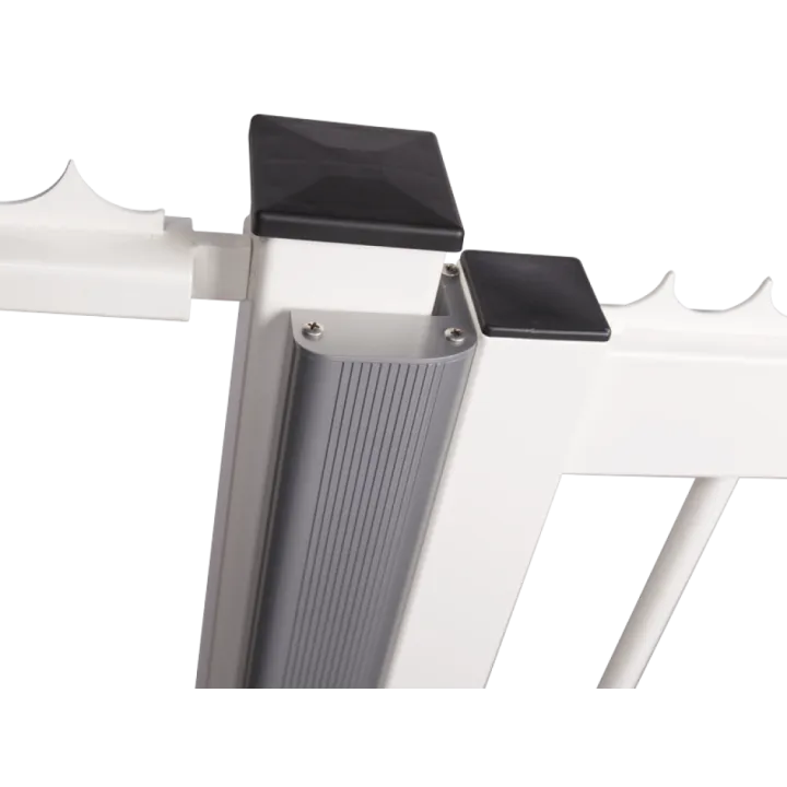 Profil en aluminium pour portails battants à combiner avec MAGUNIT-2500 en Argent