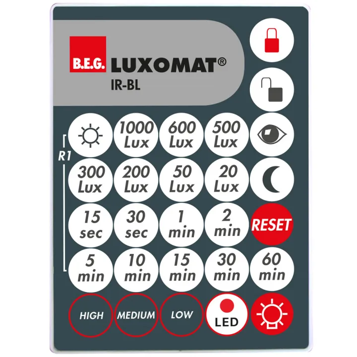 Ir-Bl Télécommande De Réglage Pour Détecteurs De Mouvement Bl2/Bl4