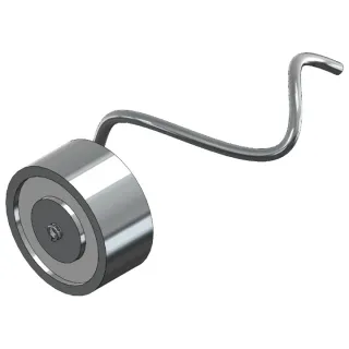 KIT VEM45-DPC-PORTAFEU Ventouse à rupture pour DPC – sortie câble arrière – 20 daN – 28Vcc+ plaque polaire diam 48 mm