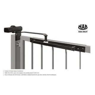 Art 650C Chiudicancello Nero Ferme-Portail Complet Pour Portillon
