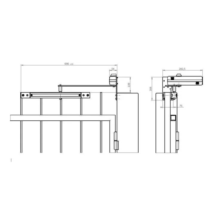 Art 650C Chiudicancello Nero Ferme-Portail Complet Pour Portillon