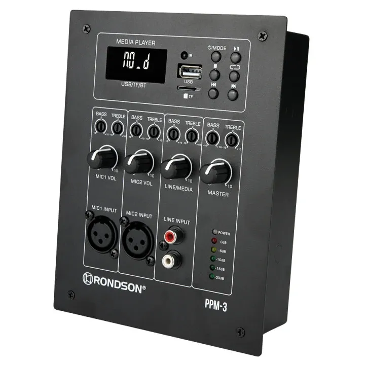 Préamplificateur mural 3 entrées + lecteur SD/USB et Bluetooth