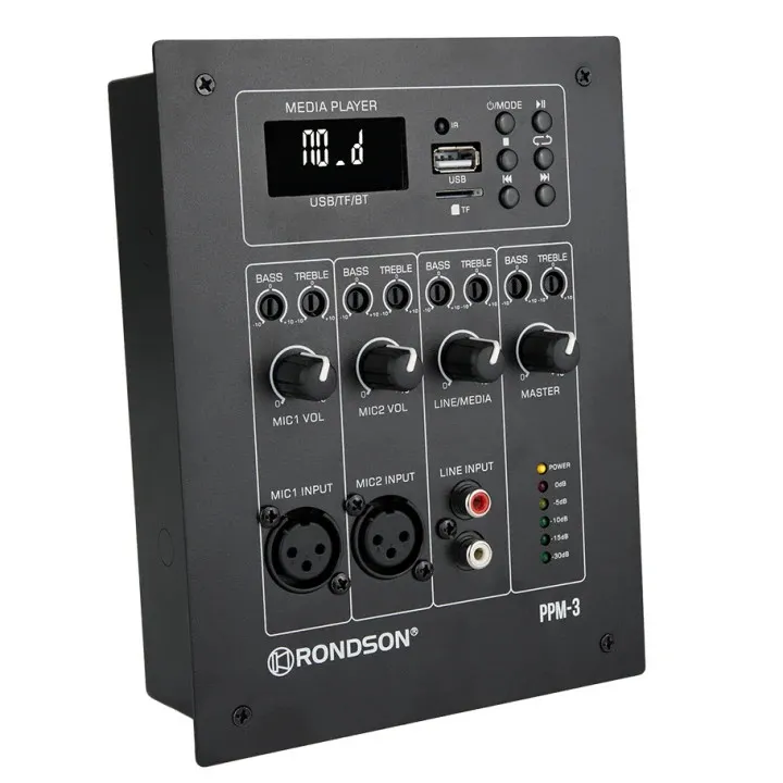 Préamplificateur mural 3 entrées + lecteur SD/USB et Bluetooth