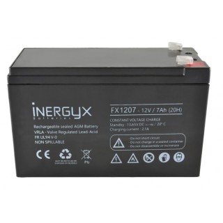 Batterie Rechargeable Vrla 12V / 7 Ah - Bac Fr Ul94 V-0 - 151 X 65 X 94/100 Mm