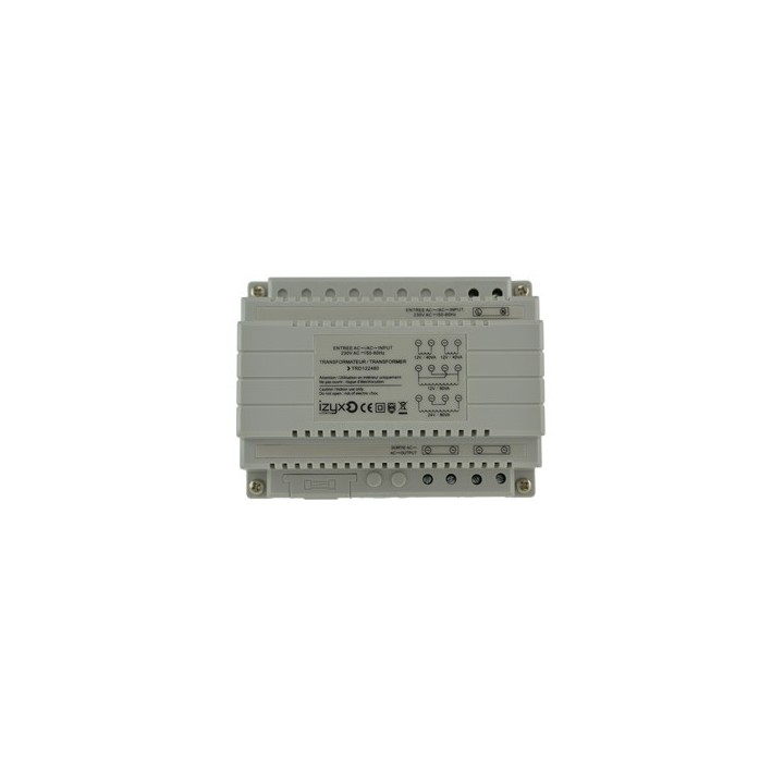 Transformateur Rail Din 230V Ac/12/24V Ac/80Va - 7 Modules