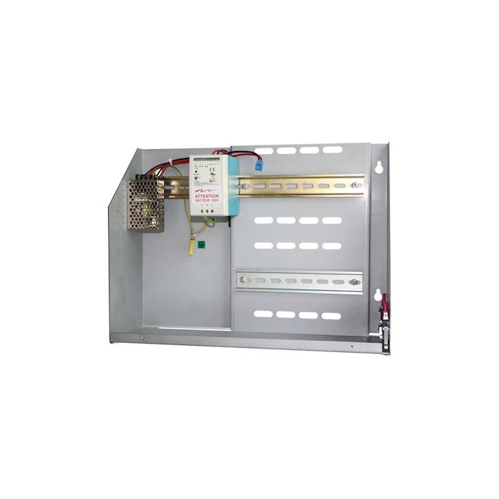 Coffret mural et alimentation 24V-emplacements prévus pour met