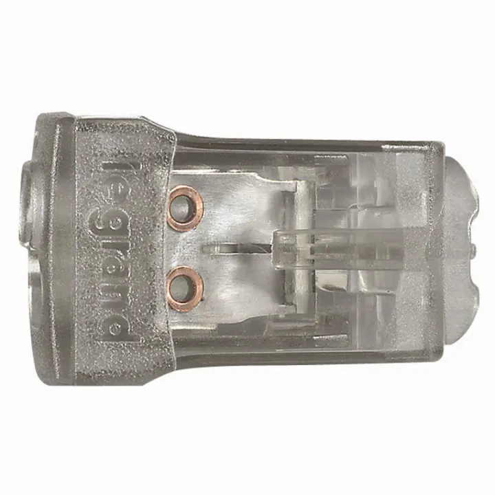 Borne Connexion Sans Vis Nylbloc Auto Pour 2 Fils - 24A - 450V~ - Gris