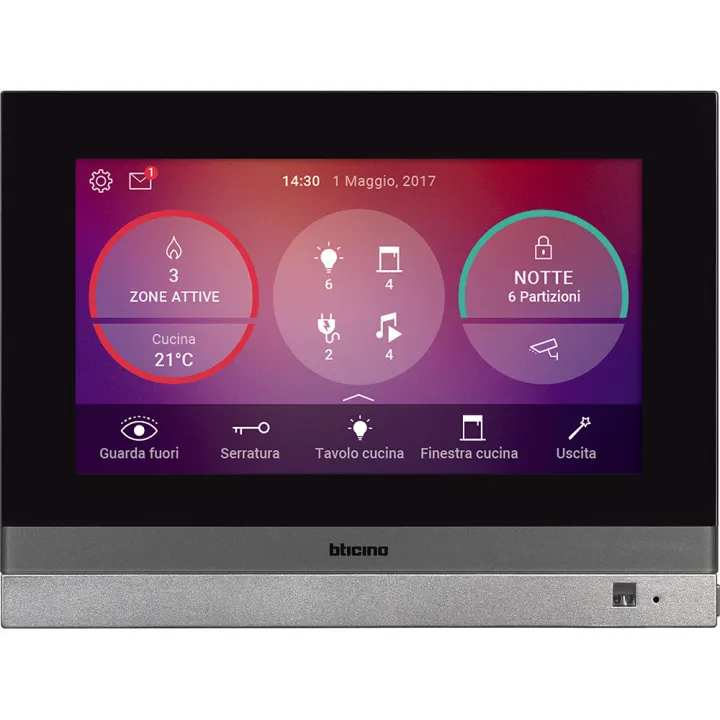 Ecran 7Pouces Hometouch Portier Ou Gestion Myhome_Up - Alu