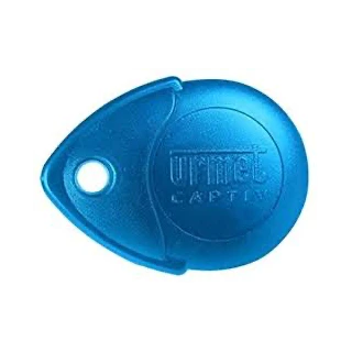 Badge Mifare 13.56 Mhz Bleue, Ip68, Antichoc Ik8, Avec Œillet Métallique